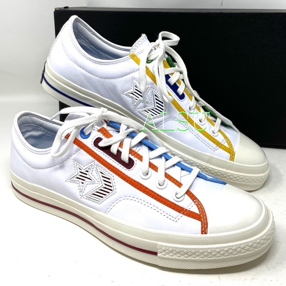 Converse Star Player Leather White Men’s Sneakers - Picture 8 of 10